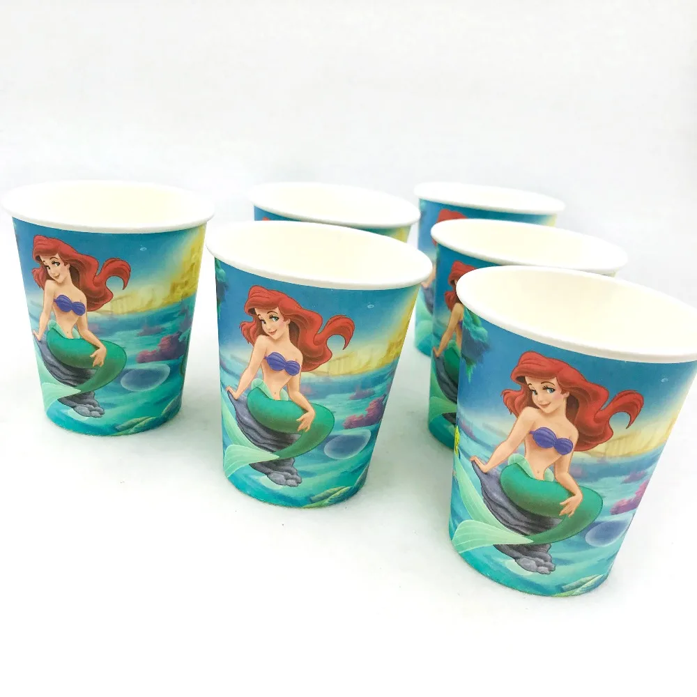 

Little Mermaid Theme Party Supplies Decorations Favors kids Disposable Tablecloth Cup Plate Napkin Gifts Baby Shower Adult gift