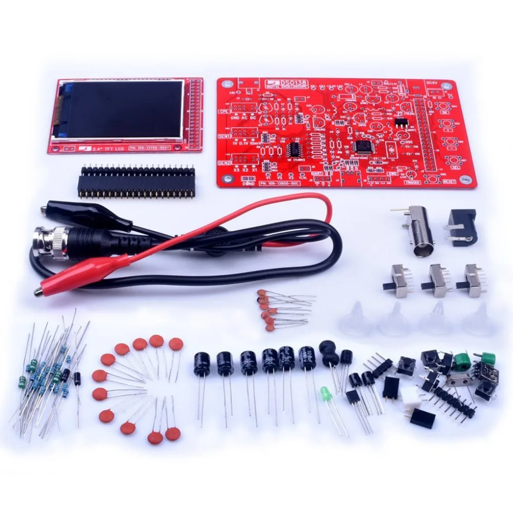 Цифровой осциллограф DSO138 2 4 дюйма TFT дисплей DIY ручной мини с открытым исходным