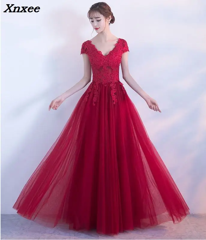 

2018 Elegant Red Summer Long Dress Female Vestidos Dresses Women Top Lace Vintage Dress Evening Party Femme Holiday Robe Maxi