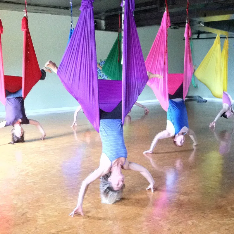 Перед фитнесом воздушная шелковая Йога Комплект гамака 10 ярдов inversion fly Yoga swing Air