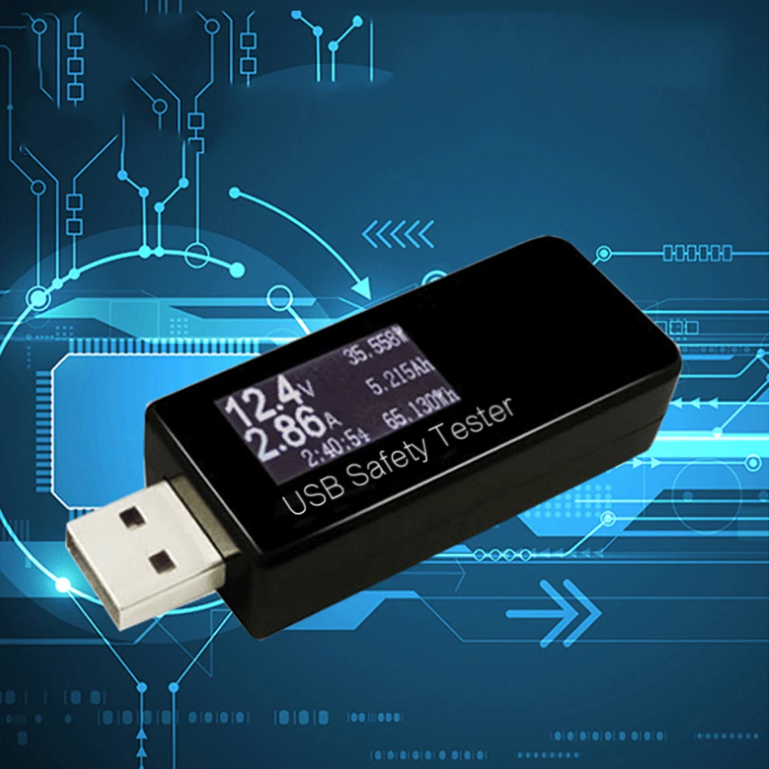 

3V-30V 5A USB Tester Digital Dispay Current Voltage Charger Capacity Doctor Power Bank Meter Voltmeter