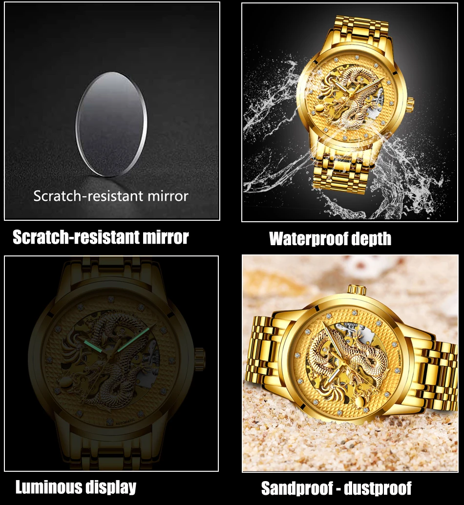 relógio de pulso pulseira de aço inoxidável