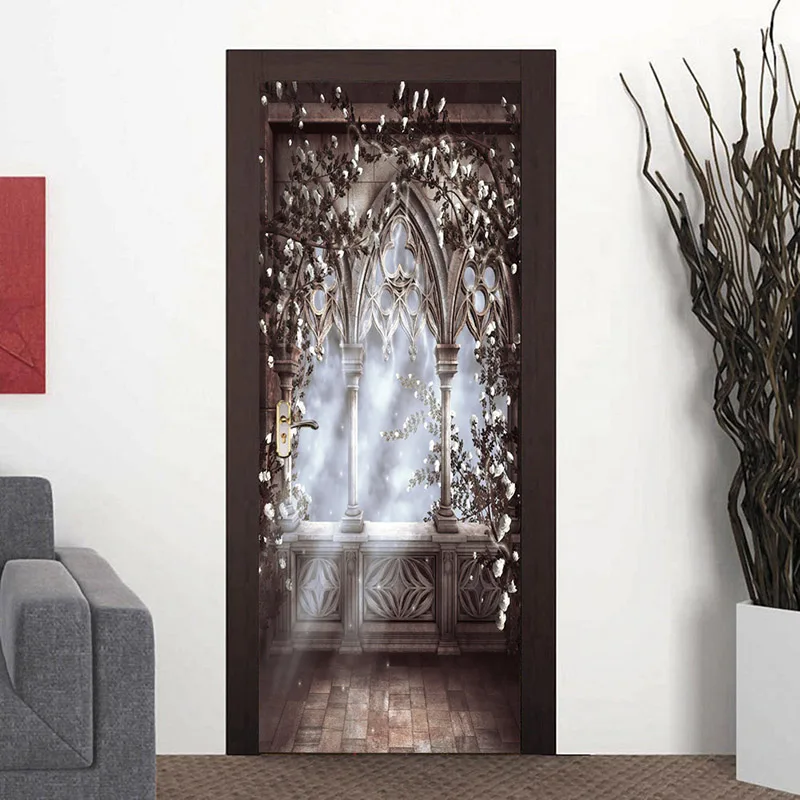 Европейский Стиль римская колонна Большая фреска обои для гостиной спальни дверь Наклейка Декор настенная живопись самоклеящаяся водонепроницаемая