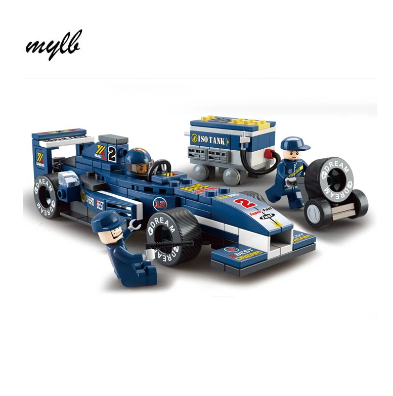 

mylb F1 Racing Car Model Building Block Set 3d Construction Diy Brick Toys For Children compatible drop shipping