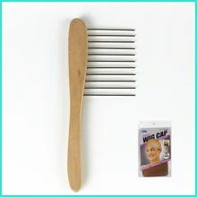 1 шт. длинный зубной гребень для расчесывания волос или парика, сложите волосы хорошего качества петлевая щетка/расческа инструмент для укладки парика+ 1 упаковка парик крышка