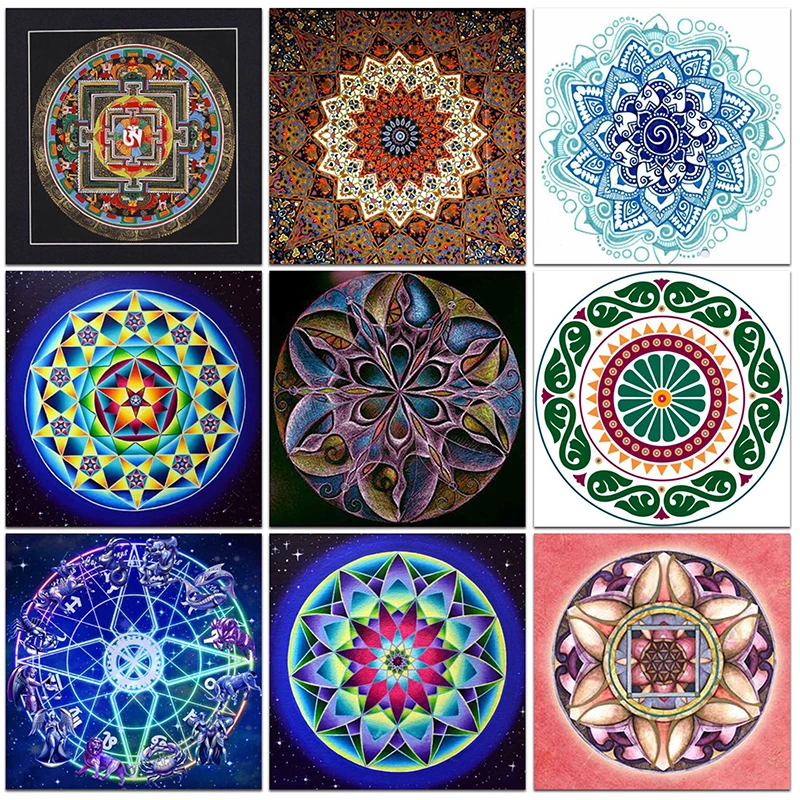 

5D Diy Diamond Painting Mandala Cross Stitch Full Square Rhinestone Pictures Diamond Embroidery Patchwork Mosaic Needlework LRR