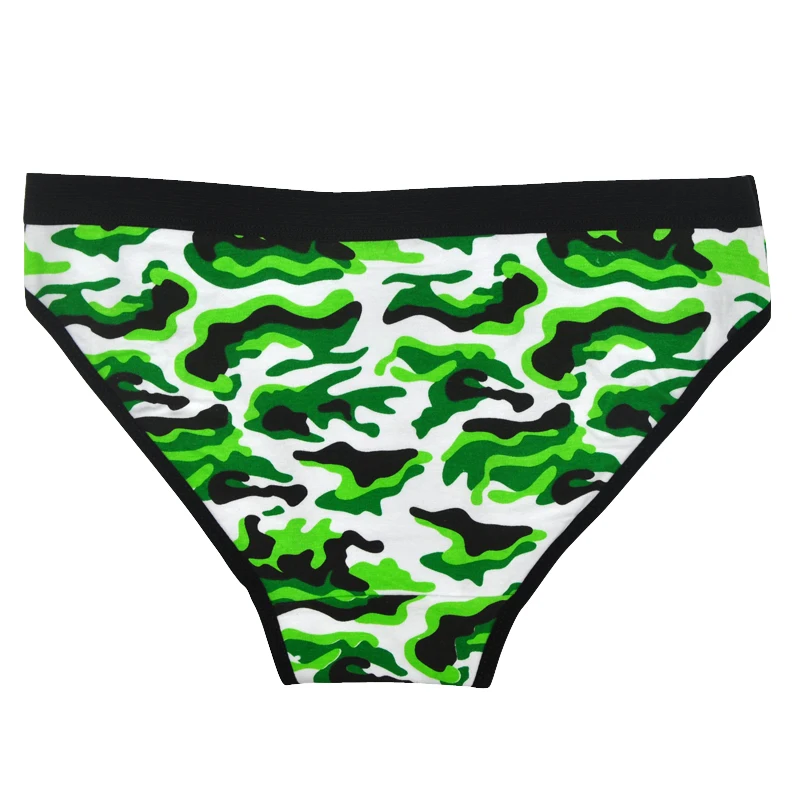 Lot 6 PCS Women Underwear Cotton Sexy Panties Briefs Camouflage Printed Low Rise Ladies Knickers Lingerie Intimates for Women