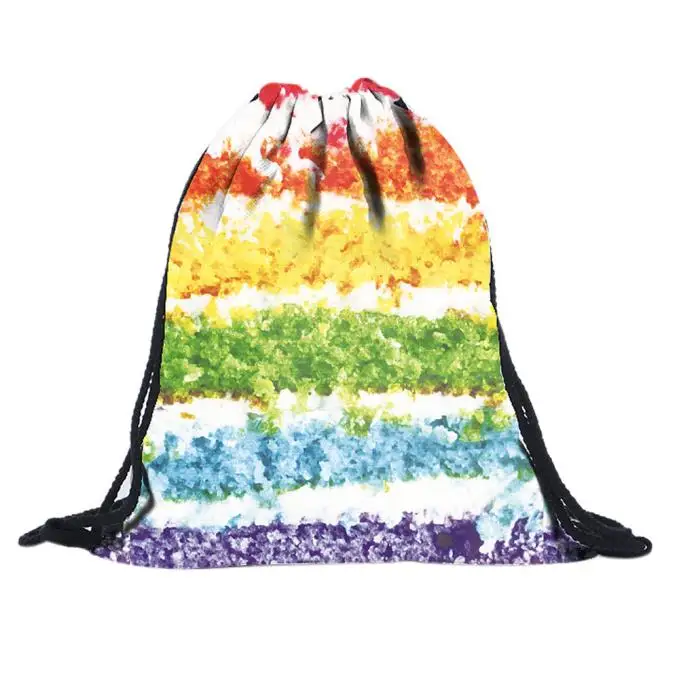 

Womne Canvas linen drawstring bag lady Unisex Emoji Backpacks 3D Printing Bags Drawstring bags #YL