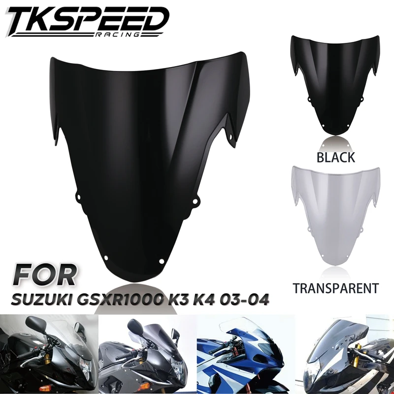 

Motorcycle Front Windshield Windscreen ABS Plastic Wind Deflector For SUZUKI GSXR1000 K3 K4 2003 2004 GSXR 1000 Defletor Spoiler