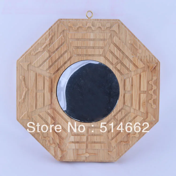 8 Inch Peach Wood Convex Bagua Mirrors Pakua /Pakua /Pa kua/Peach Wood