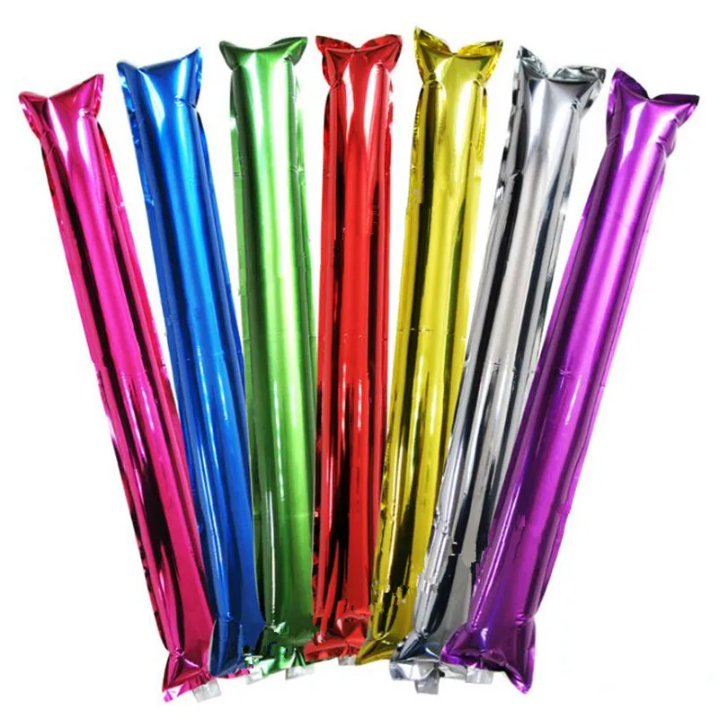Aluminum Foil Inflatable Cheering Sticks Clapper Concert Sports Meeting Cheer Props Birthday 