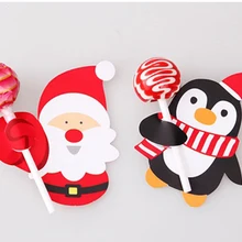 Узор Санта-Клауса или узор пингвина леденец декоративная открытка DIY открытка с украшениями 50 шт./лот инструмент для выпечки
