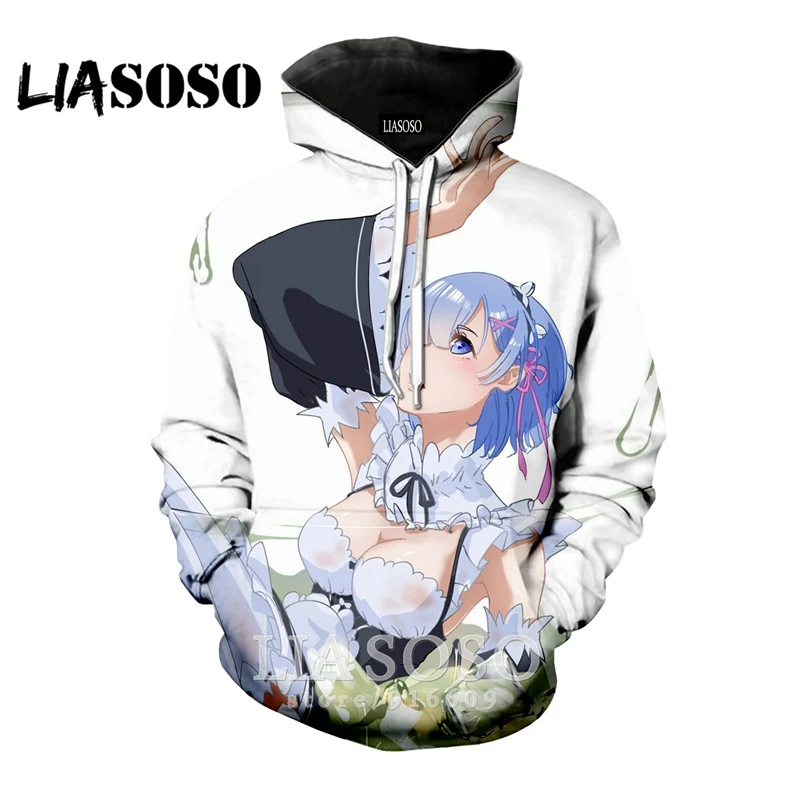 Забавный 3D принт для женщин мужчин аниме логотип homme Harajuku Re Zero Rem толстовка одежда толстовки уличная толстовка модная рубашка E778