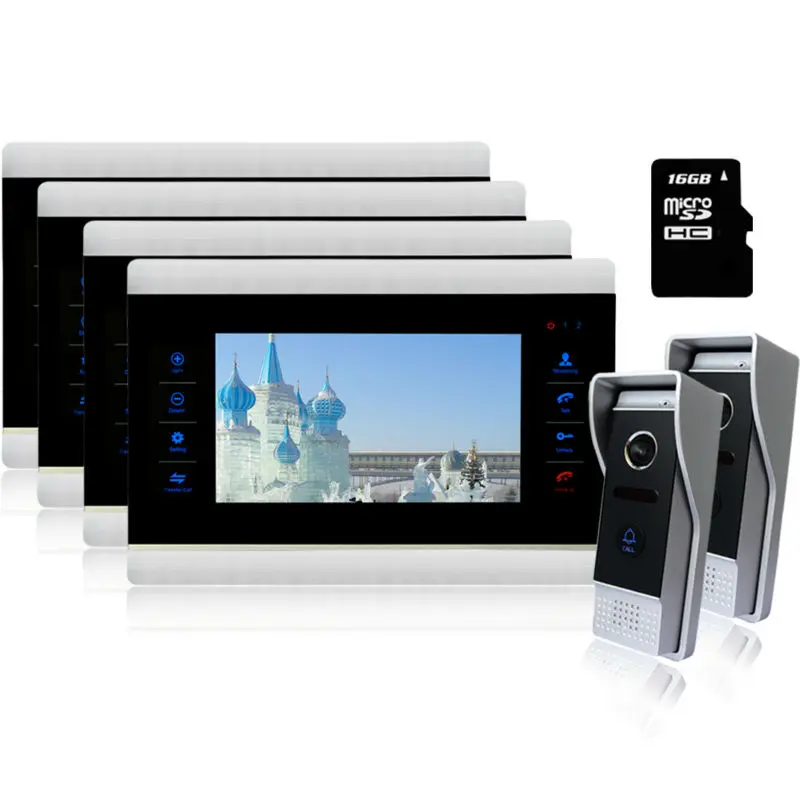 Homefong Electric lock Wired 7 Video font b Door b font Phone Intercom Monitor System Doorbell