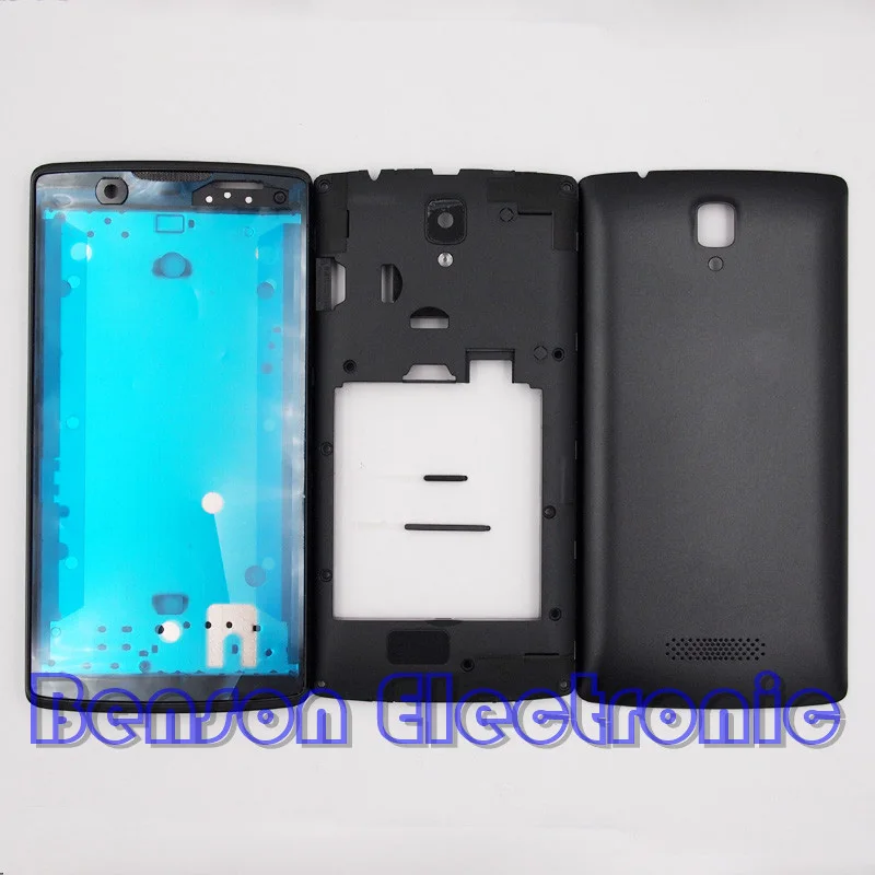 

BaanSam New Front Frame Middle Frame Battery Back Cover For Lenovo A2580 A2010 Housing Case With Power Volume Buttons