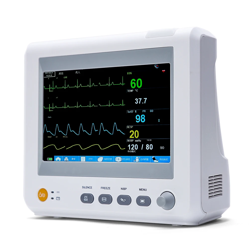 Yongrow медицинский 7 дюймов ICU CCU монитор пациента лучшая цена 6 параметров монитор пациента оборудование монитор пациента в отделении интенсивной терапии жизненный знак