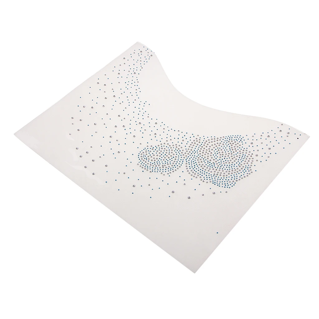 Floral Neckline Collar Trim Rhinestones Iron on Hot Fix Motif Heat Press Applique Patch