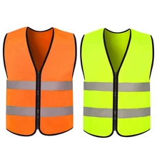 Safety Vest Night Outdoor Sports Vest Women Men Running Riding Reflective Vest Visibility Security Jacket Reflective Strips