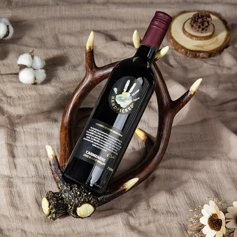 الأوروبي الفنون الإبداعية الراتنج النبيذ الرف المنزل desktop تلفزيون غرفة المعيشة الديكور قرون أصحاب النبيذ زجاجة حامل الحرف