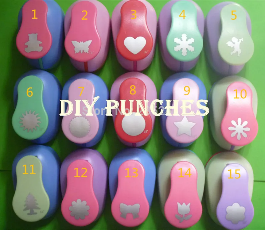 Free Shipping 15 designs scrapbooking punches paper cutter Craft Punch