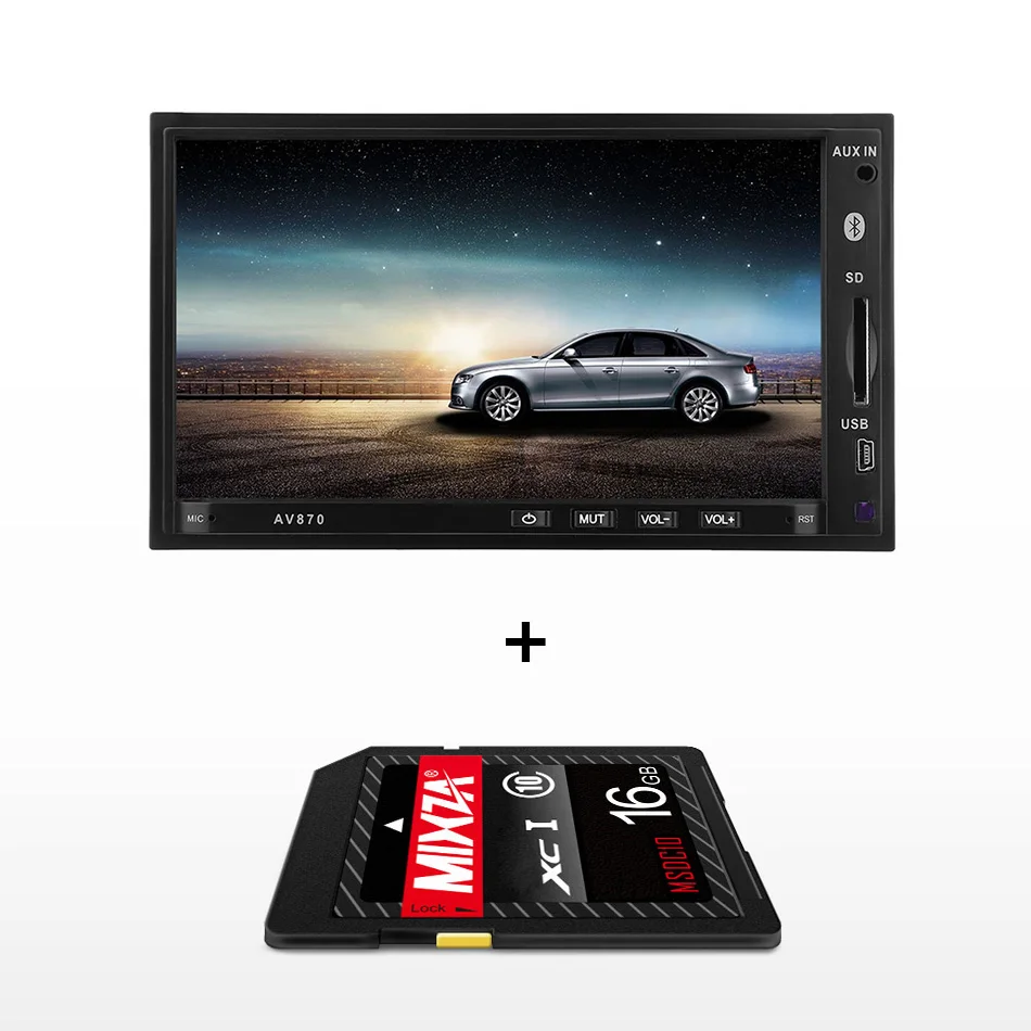 

AV870B 2 Din RDS Car Radio AudioRadio DVD MP5 Video Player 12V 7 inch Bluetooth 2.1 FM AM High Definition Car Multimedia Player