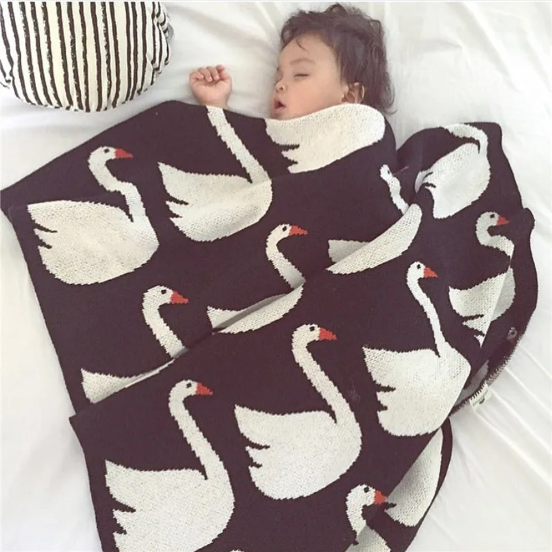 swan baby blanket