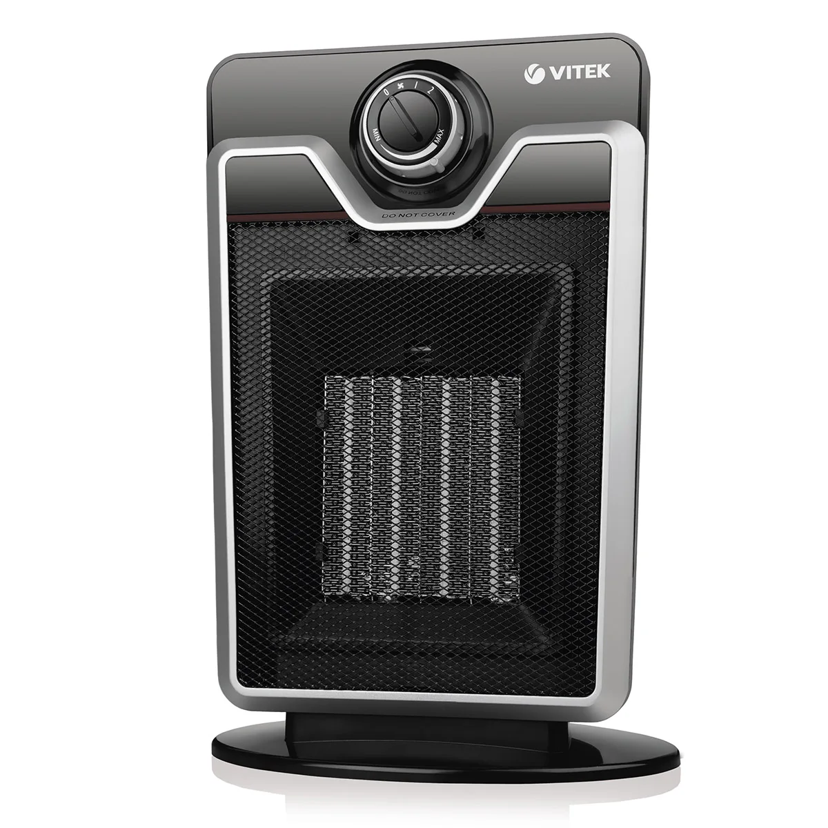 Тепловентилятор VITEK VT-1750 BK (Мощность 2000 Вт, керамический, 2 режима мощности + вентиляция без нагрева, защита при перегреве и опрокидывании, площадь обогрева до 20 кв.м)
