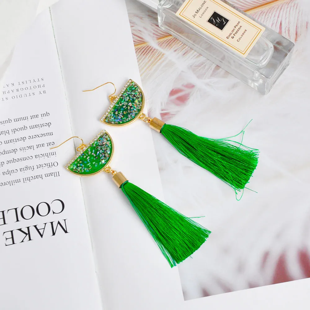 trendy long fringe earrings for women12