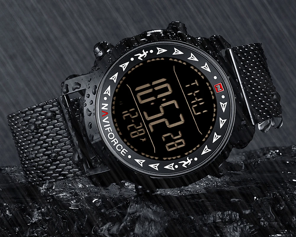 NAVIFORCE Мужские часы Relogio Masculino светодиодный цифровые спортивные Relojes из
