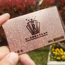 Настройка печати для карт из нержавеющей стали 200 шт/партия пробитая лазерная резка членская карта