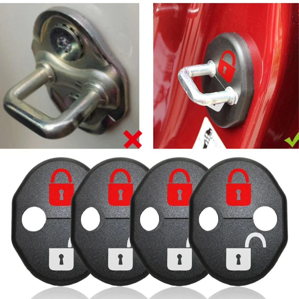 High Quality Car Accessories DIY Lock Sticker Car Door Lock Cover Fit