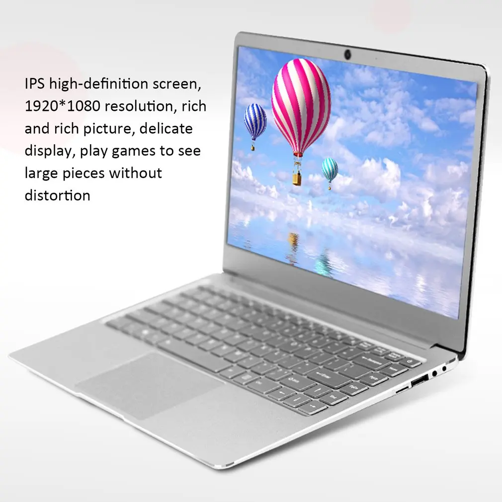 13,3 "Ноутбук A11 J3455 8 + 128G ips HD экран игровой ноутбук компьютер Ultraslim ноутбук большой аккумулятор серебро