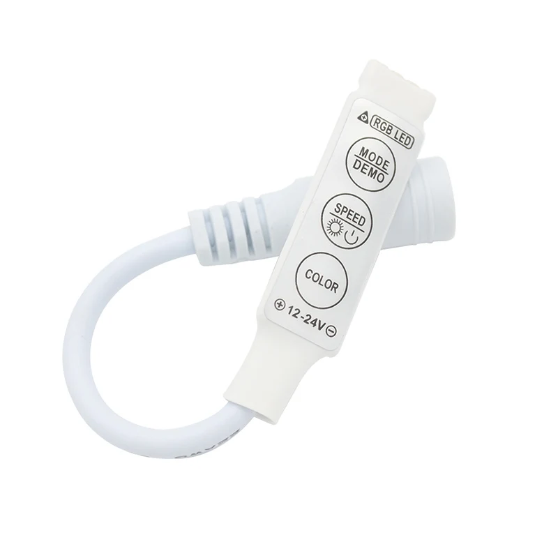 

12V 3 Keys Mini Controller Dimmer 3528 5050 LED RGB Strip Light Easy Practical 19 Dynamic Modes 20 Static Color Up to 144W Power