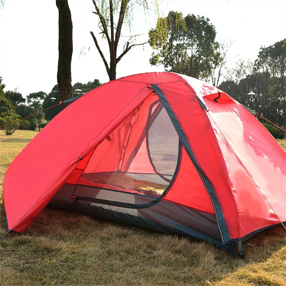 

2 Person Double Layer 4 Season Outdoor Waterproof Hiking Hunting Tent Travel Camping Tent Equipment Drop Shipping BY EMS