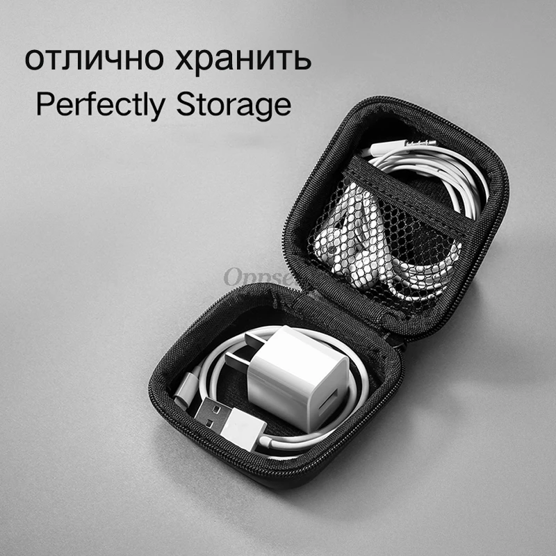 Mobile Phone Accessories Headphone Case Hard Box Bag For Apple Airpods Earpods Earphone USB Cable Charger Card Storage Package