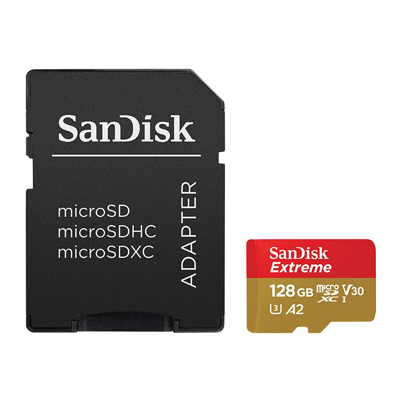 Карта памяти Sandisk Extreme micro SD карта C10 U3 V30 A2 microSDHC/microSDXC 32 Гб 64 128 ГБ 256 флеш TF