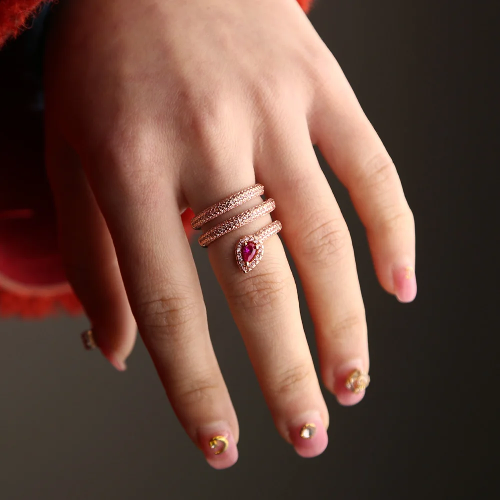 brass ring size 7 pink cz (7)