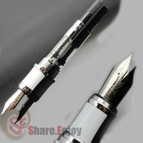 Перьевая ручка DUKE 0,7 мм перо с широким основанием D2 орхидея белый и серебристый с оригинальной коробкой