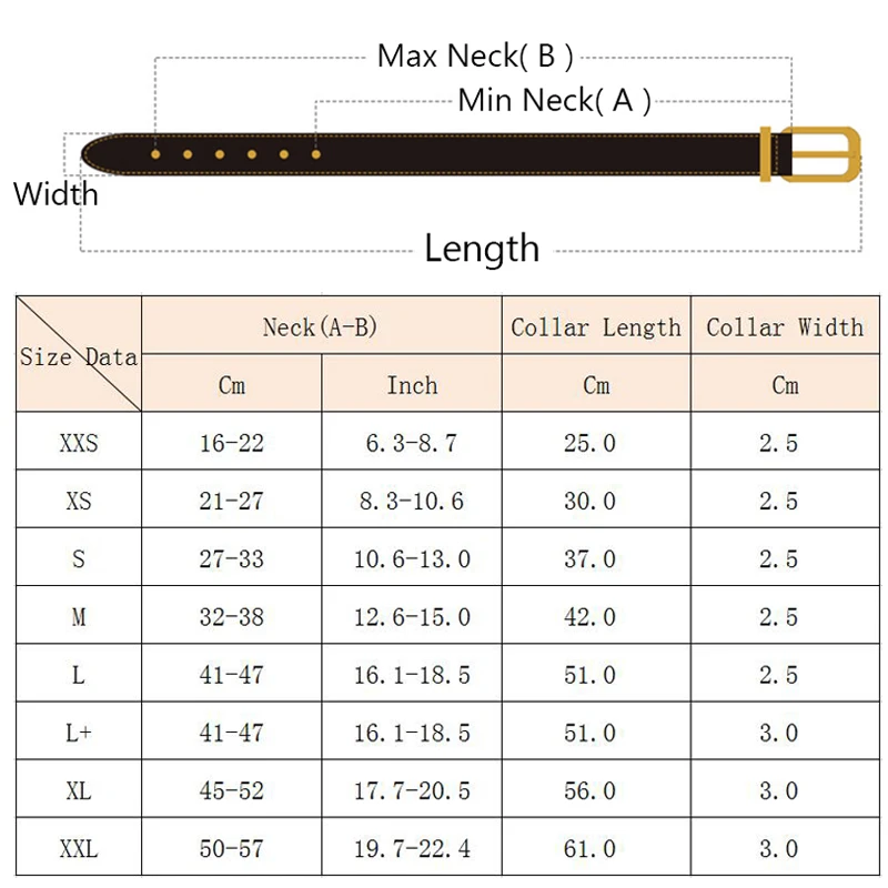 Dog Collar Anti-bite Spiked Studded For Small Medium Large Dogs