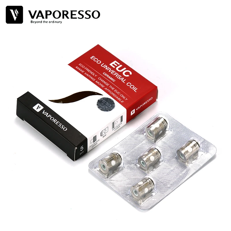 10pcs/lot Original Vaporesso EUC Coil 0.5ohm SS316L Vape Replacement Coil Vaporesso Tank Replacement Atomizer Head