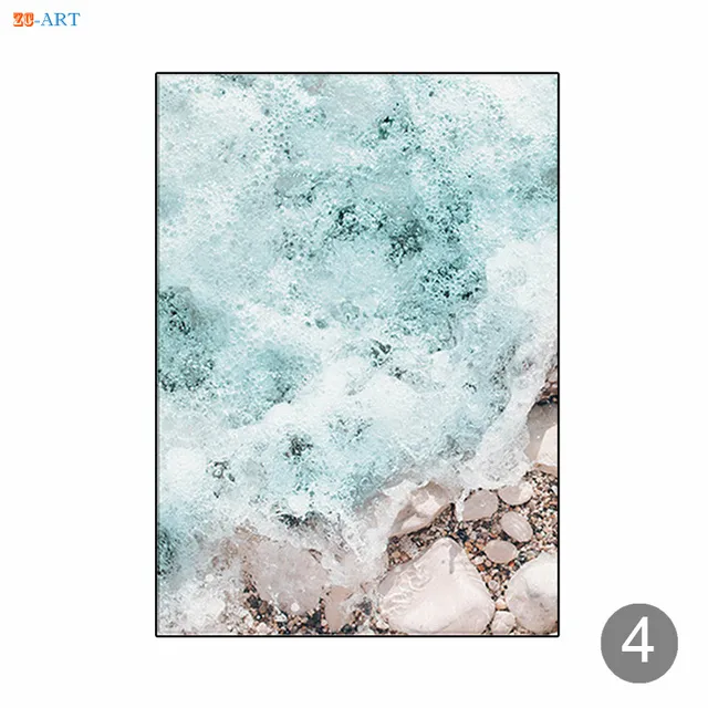 Nature Scenery Canvas Painting Beach Poster Coastal Wall Art Ocean