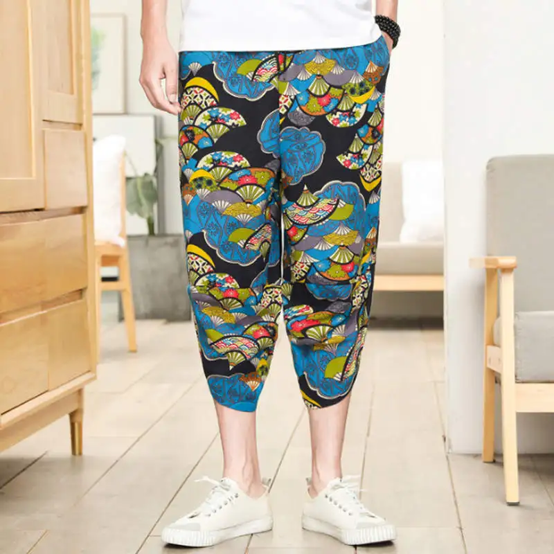 

New Hip Hop Aladdin Hmong Baggy Cotton Linen Harem Pants Men Women Plus Size Wide Leg Trousers New Casual Pants Cross-pants