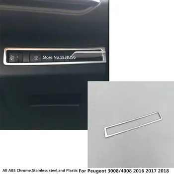 

For Peugeot 3008 GT 3008GT 4008 2016 2017 2018 2019 2020 Cover ABS Front Head Fog Intelligent Light Switch Trim Frame Lamp