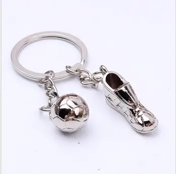 

Wholesale 50pcs/lot Football Sneakers Metal Alloy Keychain Key Ring Pendant Boy Kid Gift Present