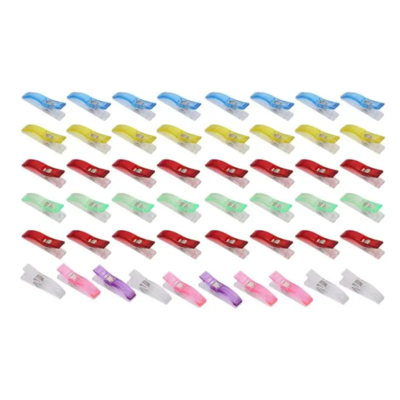 (50pcs) Пластиковые Длинные Скрепки Держатель шитье одеяло связующий зажим для «сделай сам» Лоскутная работа - Цвет: (50pcs)