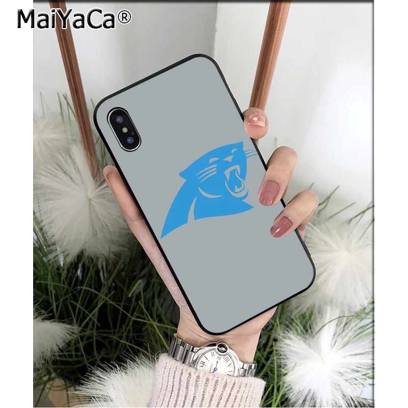 MaiYaCa Carolina Panthers TPU Soft Silicone Phone Case for iPhone X XS MAX 6 6S 7 7plus 8 8Plus 5 5S XR - Цвет: A4