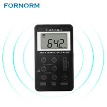 FORNORM AM FM стерео радио портативная Мини Цифровая настройка USB fm-радио цифровая частота с ЖК-дисплеем шнур и наушники