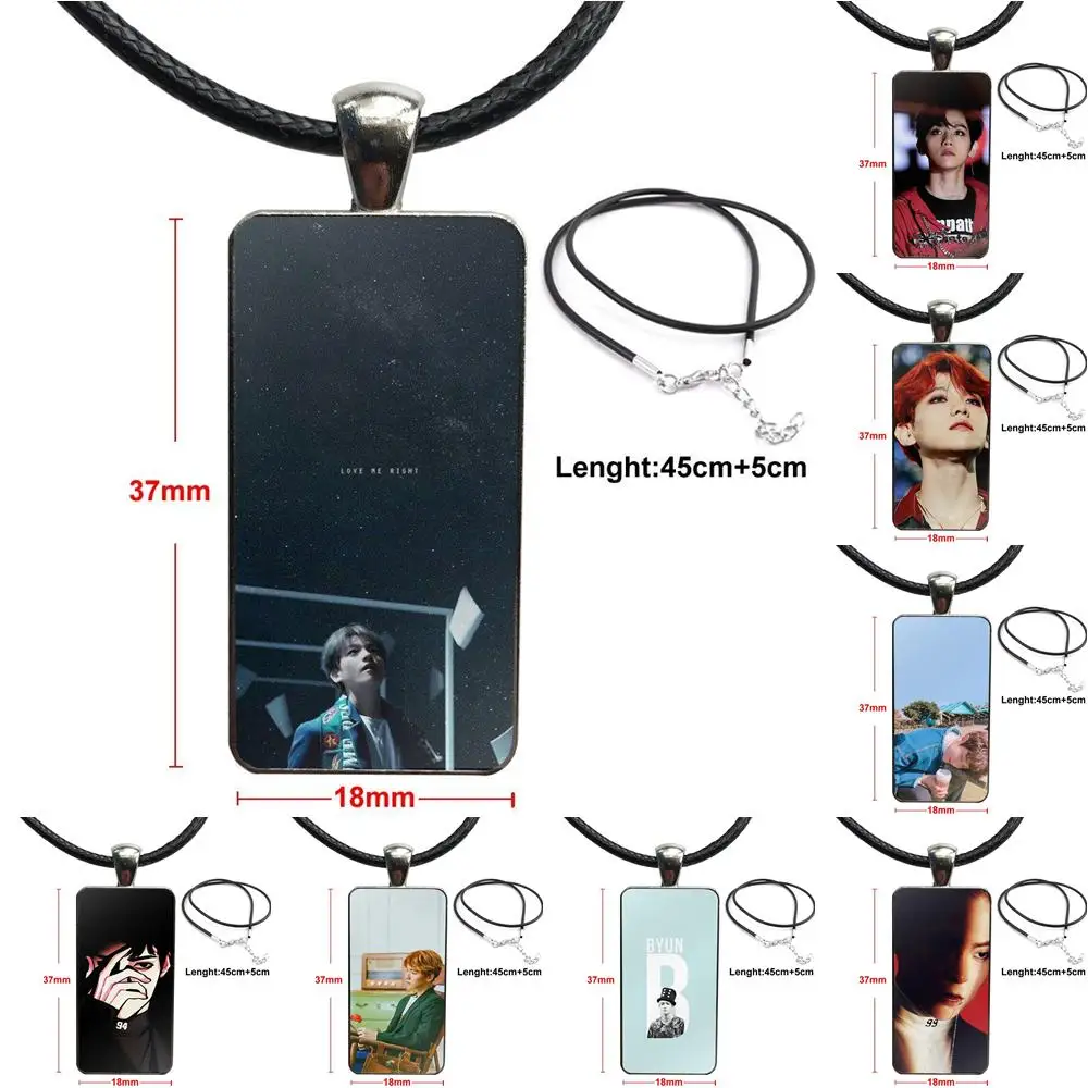 

Exo Baekhyun Bands For Women Jewellery Brand Stainless Steel Color Jewelry Fashion Statement Necklace Glass Necklaces Pendants