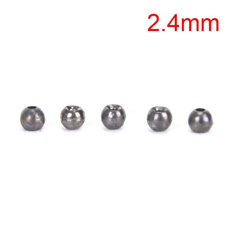 5pcs 2/2.4/2.8/3.3mm Tungsten Slotted Fly Tying Head Beads Nymph Head Ball Beads Fly Tying Materials Hot Sale Dropshipping