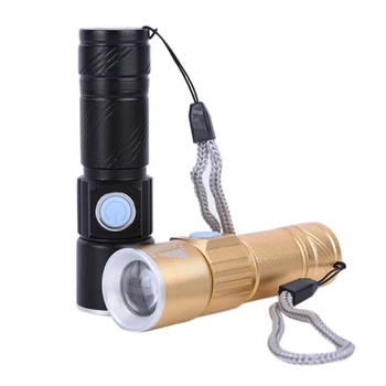 

USB LED Flashlight Handy Rechargeable LED Torch Light Hunting Mini USB LED Lanterna Zoomable Torch For Camping